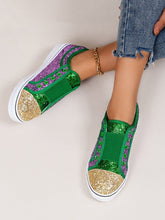 Canvas-Sneaker mit Farbblock-Pailletten